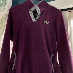 Ll Bean Fleece Pullover Large Petite
